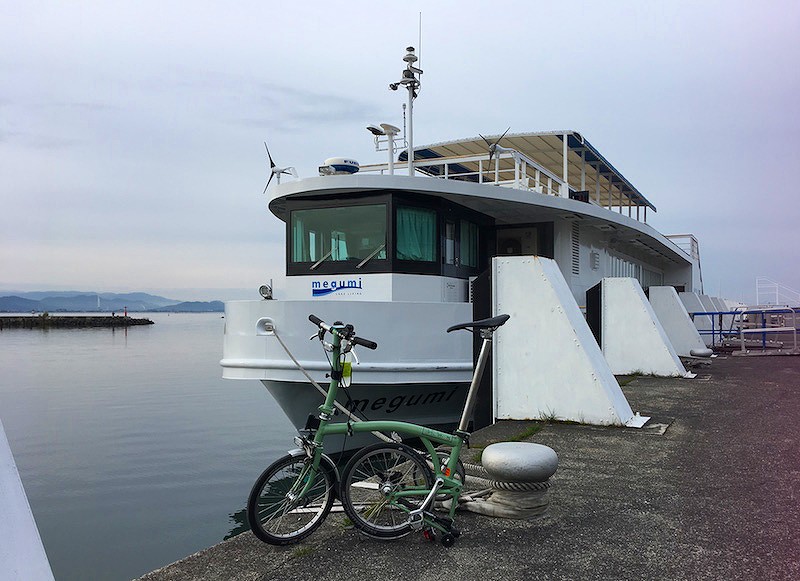 Brompton Biwako Longride 2019 長浜港 フェリーMEGUMI
