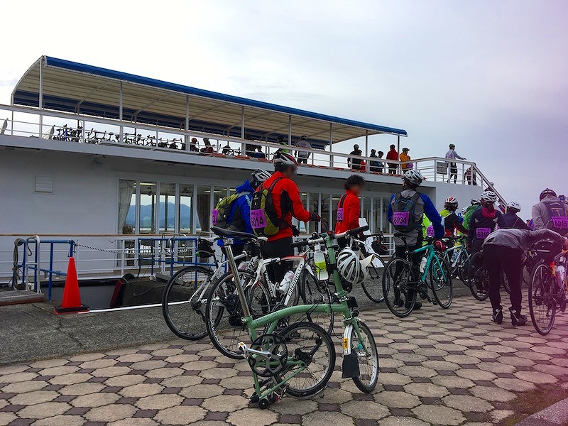 Brompton Biwako Longride 2019 長浜港 フェリーMEGUMI