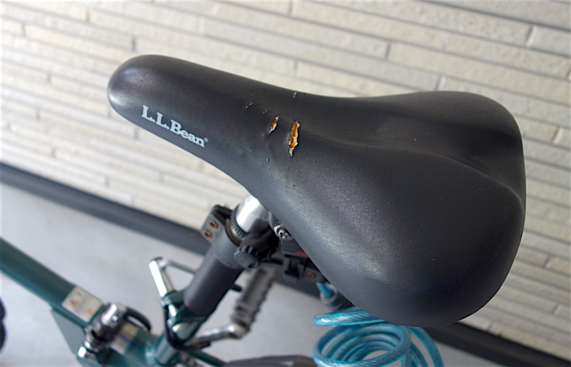 LLBeanの自転車のサドルを交換